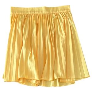 Yellow Pleated Skirt